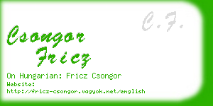 csongor fricz business card